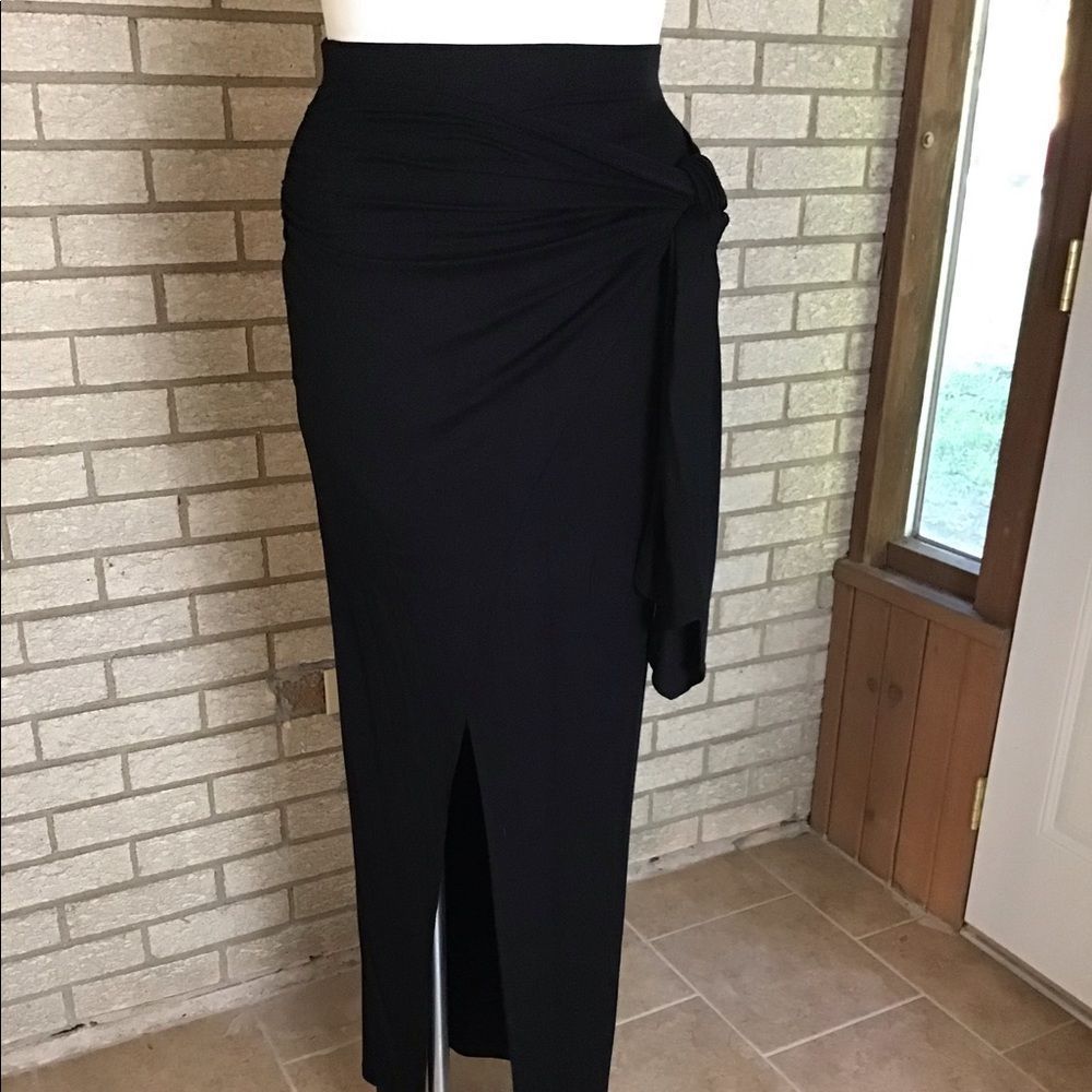 ASOS black wrap skirt size 8.